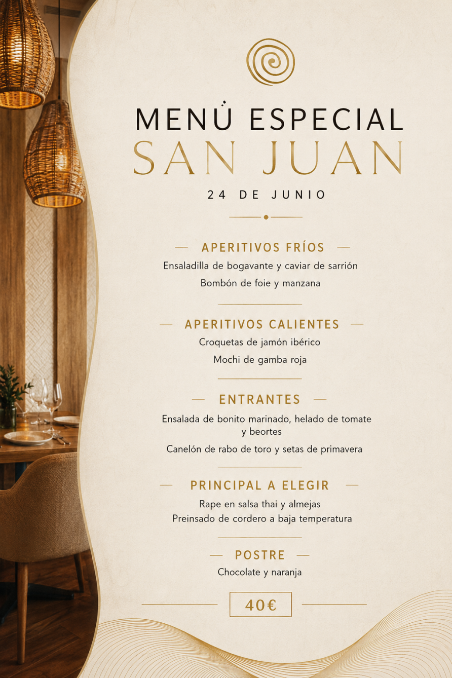 MENÚ SAN JUAN – 24 JUNIO